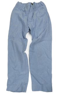 Světlemodré melírované plátěné kalhoty H&M