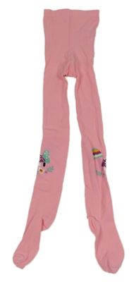 Růžové punčocháče s muchomůrkami 