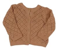 Svetlohnedý perforovaný prepínaci sveter PRIMARK