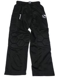 Čierne športové vycpané brankárské tepláky s logom Sondico