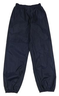 Tmavomodré šusťákové nepromokavé funkční kalhoty Quechua