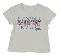 Biele tričko s nápismi