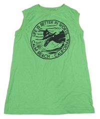 Zelené melírované tielko so surferom YIGGA