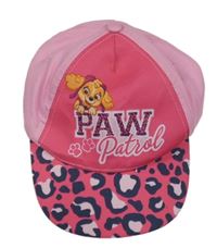 Tmavorůžovo-růžová kšiltovka s PAW PATROL a vzorem nickelodeon