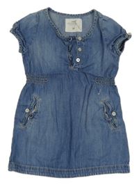 Modré rifľové šaty H&M