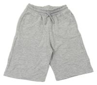 Sivé melírované teplákové kraťasy H&M