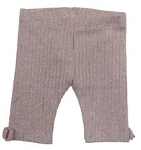 Starorůžové žebrované úpletové kraťasy Matalan