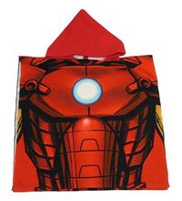 Červeno-černé osuškové pončo s kapucí - Iron Man Marvel