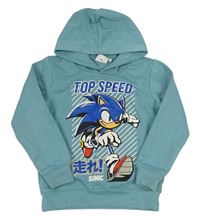 Modrá mikina so Sonicem a kapucňou