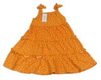 Oranžové kvetované šaty Matalan