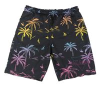 Čierne teplákové kraťasy s palmami Primark