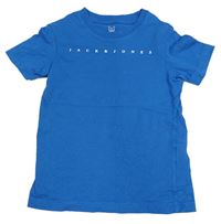 Modré tričko s nápisom Jack & Jones