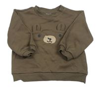 Hnedá mikina s medvěďom H&M