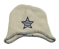 Béžová čapica s hviezdou Tu