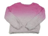 Ružovo-svetloružový ombré chlpatý sveter Primark