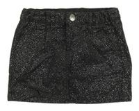 Antracitová trblietavá menšestrová sukňa H&M