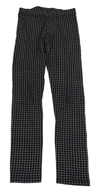 Černo-bílé kostkované teplé legíny H&M