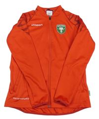 Červená sportovní propínací funkční mikina s potiskem Uhlsport