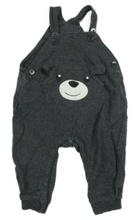 Tmavosivé melírované na traké tepláky s medvěďom Dopodopo