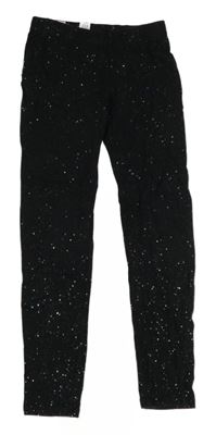 Čierne trblietavé legíny GAP