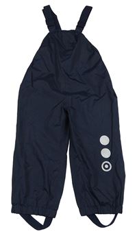 Tmavomodré šusťákové podšité laclové kalhoty Topomini