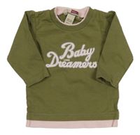 Khaki ľahká mikina s nápisom H&M