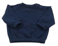 Tmavomodrá prešívaná mikina F&F