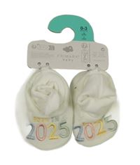 Nové - Smetanové textilní capáčky s číslem Primark vel. 16