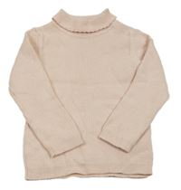 Ružový rebrovaný svetrový rolák George