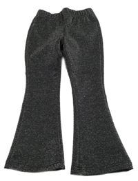 Čierne trblietavé flare tregíny