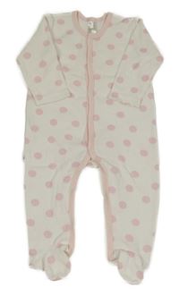 Bílý puntíkatý overal Dimo