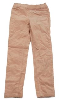 Ružové menšestrové elastické nohavice H&M