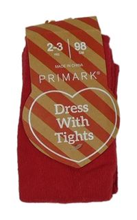 Nové - Červené punčocháče Primark