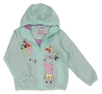 Mátová šušťáková jarná bunda s Peppou a kapucňou