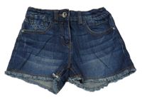 Tmavomodré riflové kraťasy Next