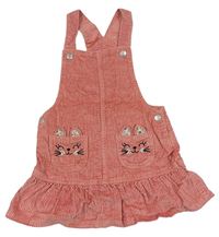 Ružové menšestrové na traké šaty s mačkami F&F