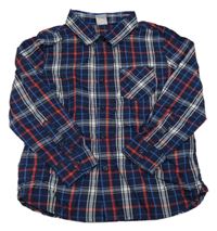 Tmavomodro-červeno-bílá kostkovaná košile Kiki&Koko