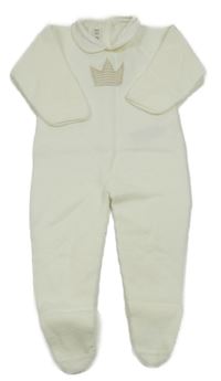 Smetanový pletený overal s korunkou 