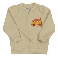 Smotanová prepínaci mikina s autom a nápisom Pep&Co