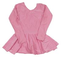 Růžové sportovní body se sukní 