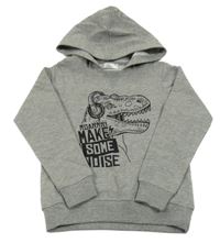 Sivá melírovaná mikina s dinem a kapucňou