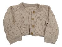 Pudrový perforovaný prepínaci crop sveter George