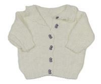 Biely pletený prepínaci sveter