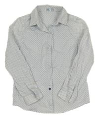 Bílo-modrá vzorovaná košile