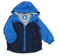 Modro-tmavomodrá šusťáková jarní bunda s kapucí GAP