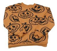 Hnedo-čierna mikina s dýněmi H&M