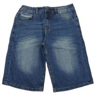 Tmavomodré riflové kraťasy Tom Tailor