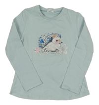 Svetlomodré tričko s ježkom