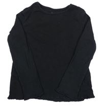Čierne rebrované tričko H&M