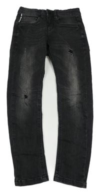 Antracitové skinny rifle s dírami 